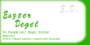 eszter degel business card